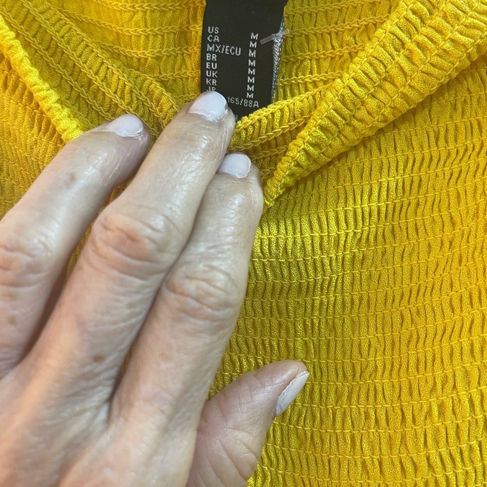 Forever 21 Mustard Textured Dress - Picture 2 of 3